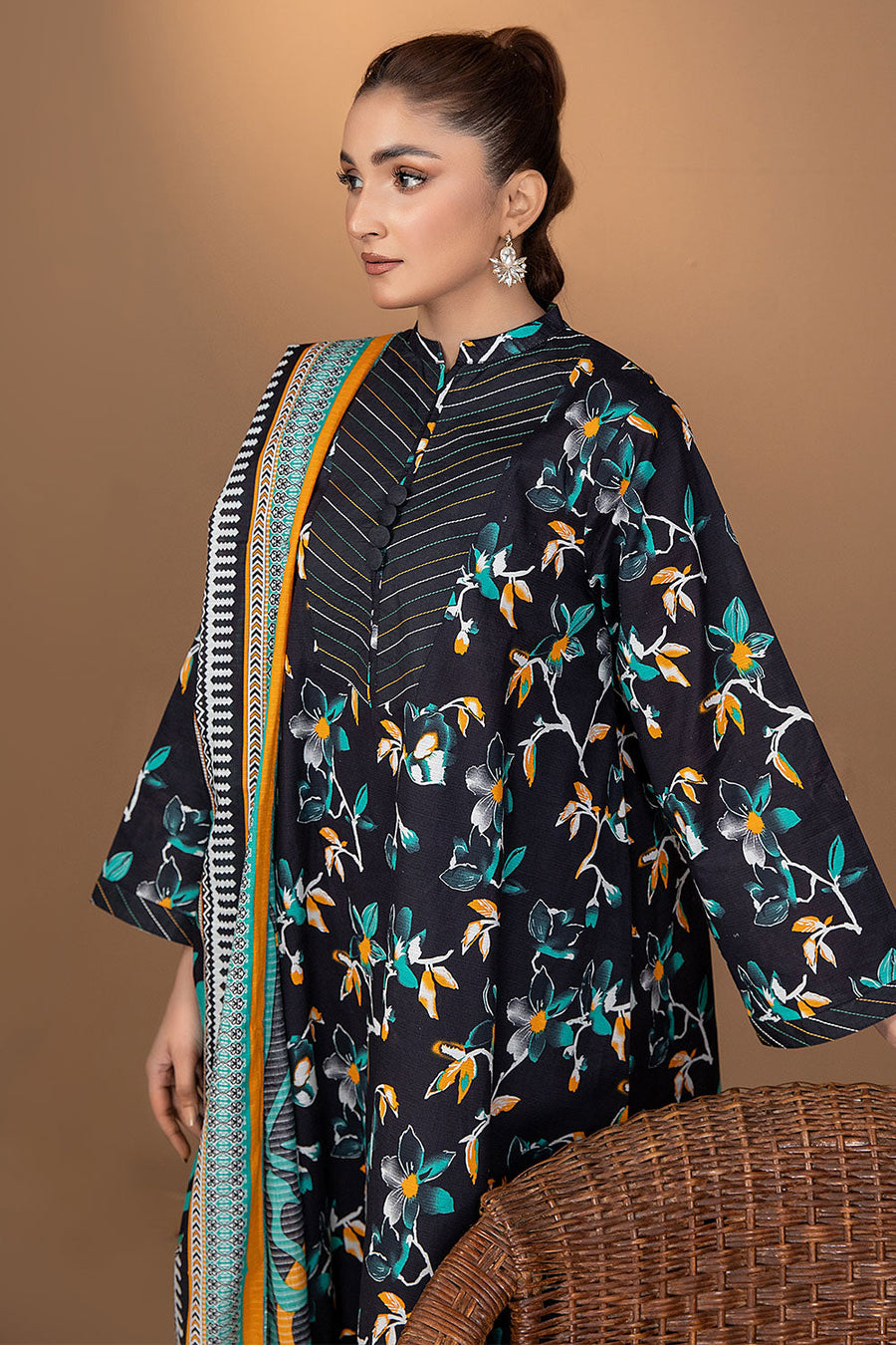Ixora by Safwa Fine Printed Doria Lawn Unstitched 3Pc Suit ICS-15