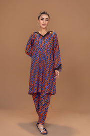 Safwa Printed Lawn Pret 2Pc Suit (Shirt/Trouser) P000421