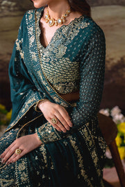 Neeshay Dastaan Embroidered Chiffon Unstitched 3Pc Suit - Shahnoor