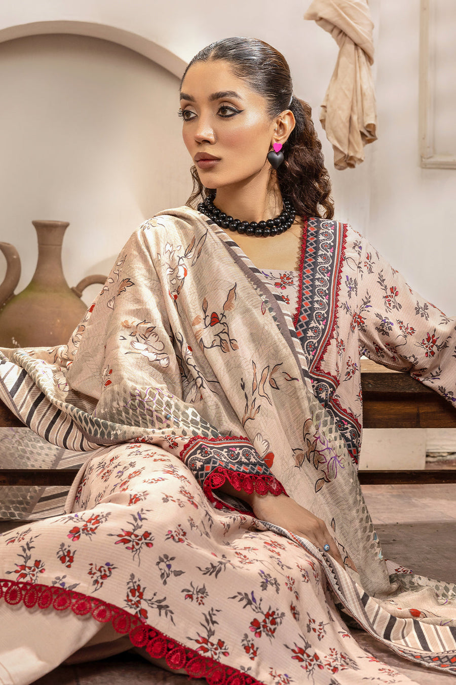 Rada by Safwa Digital Printed Doria Viscose Unstitched 3Pc Suit RAD - 03