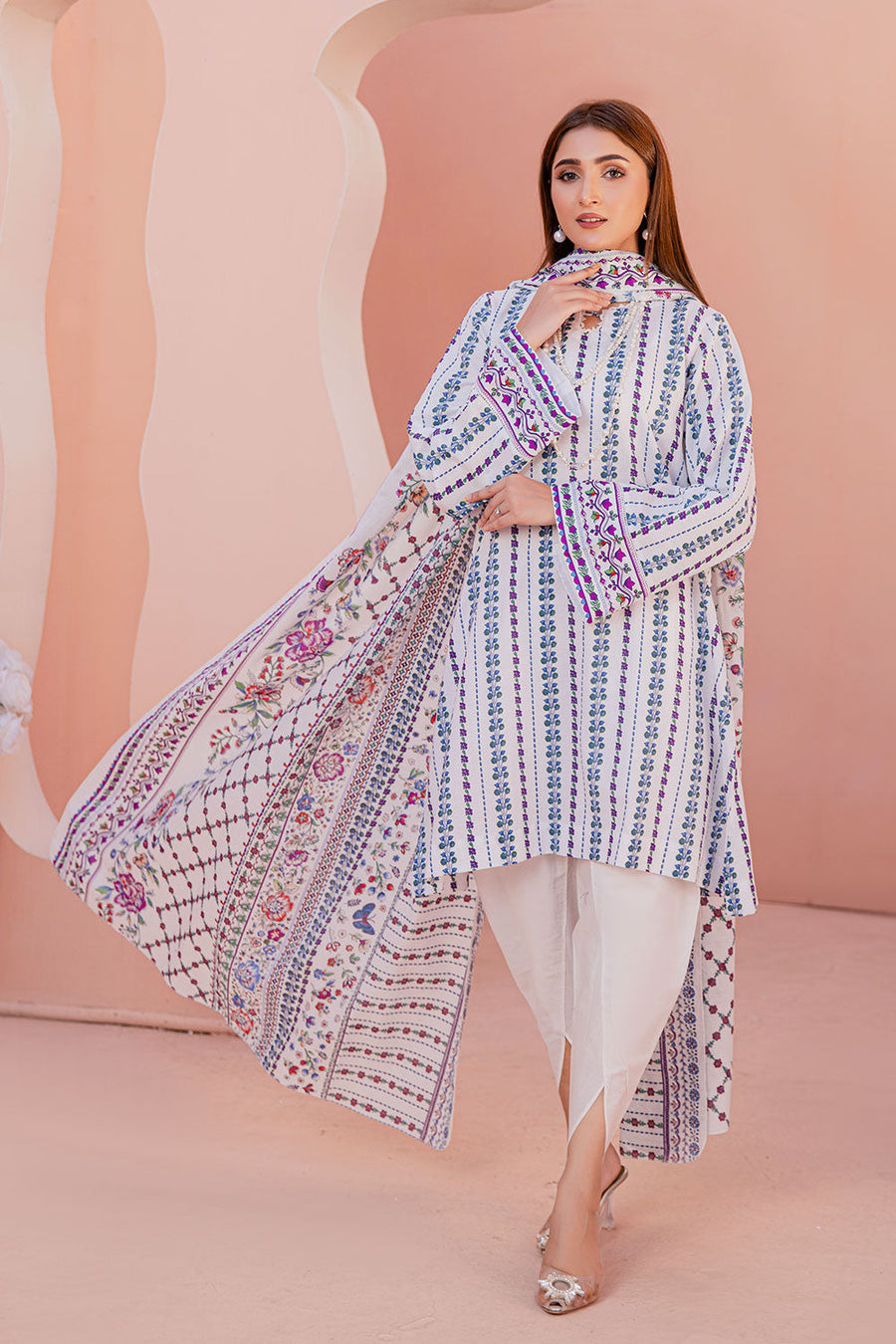 Ixora by Safwa Digital Printed Doria Cambric Unstitched 3Pc Suit ICS-04