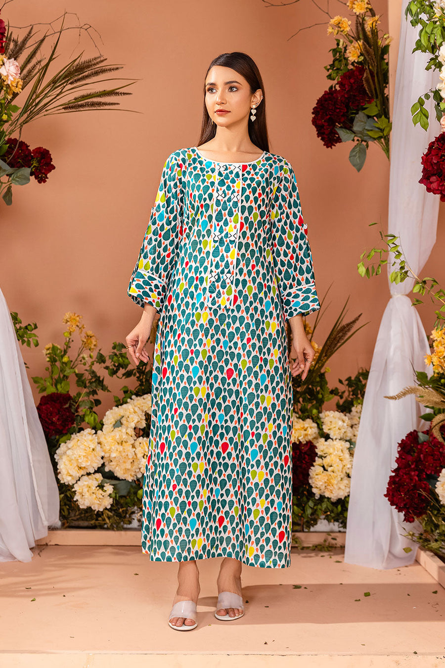Safwa Orla Unstitched Printed Lawn 2Piece Suit - OR 77