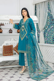Safwa Embroidered Lawn Pret 3Pc Suit 3P-EMB-111