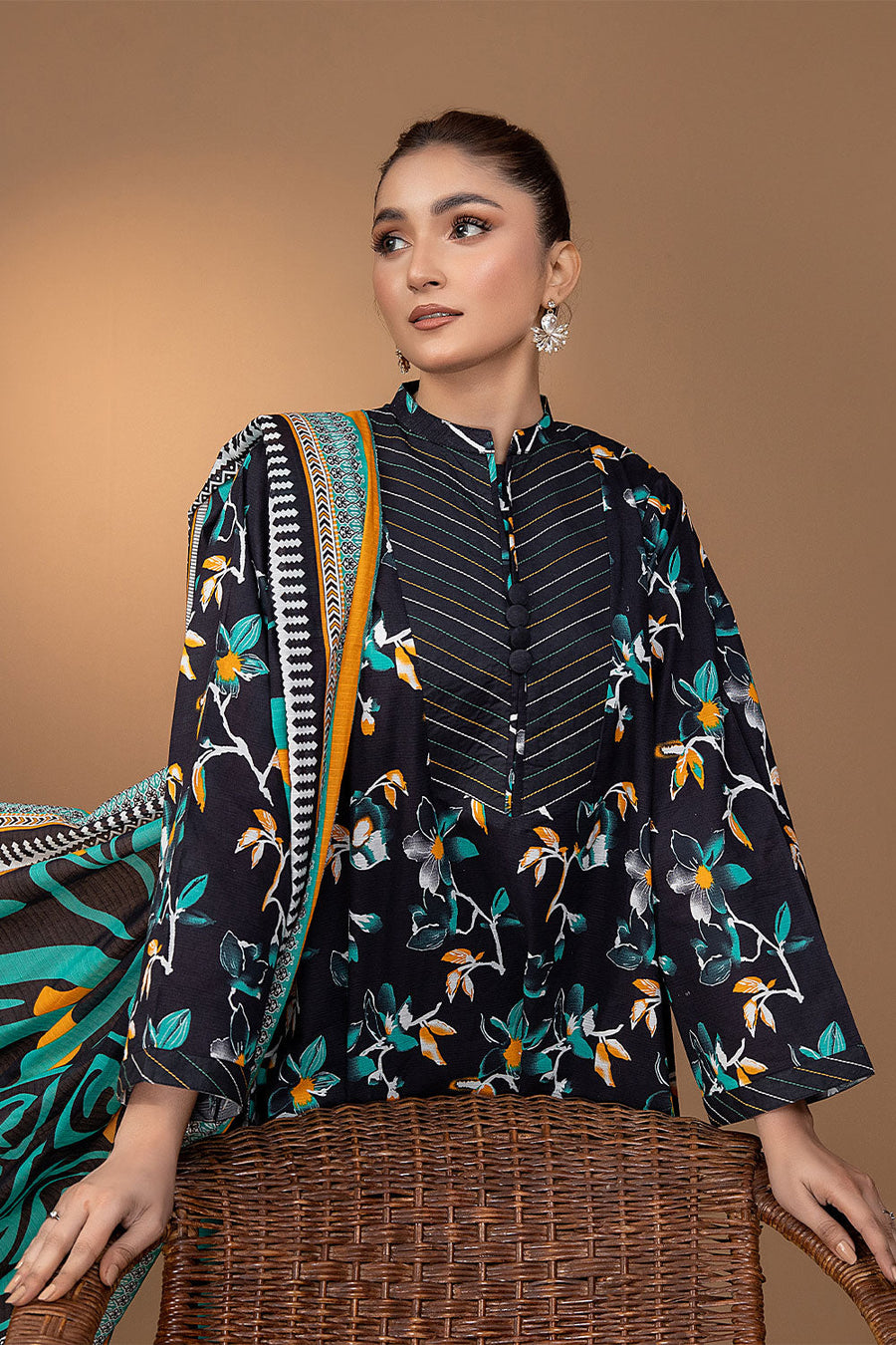 Ixora by Safwa Fine Printed Doria Lawn Unstitched 3Pc Suit ICS-15