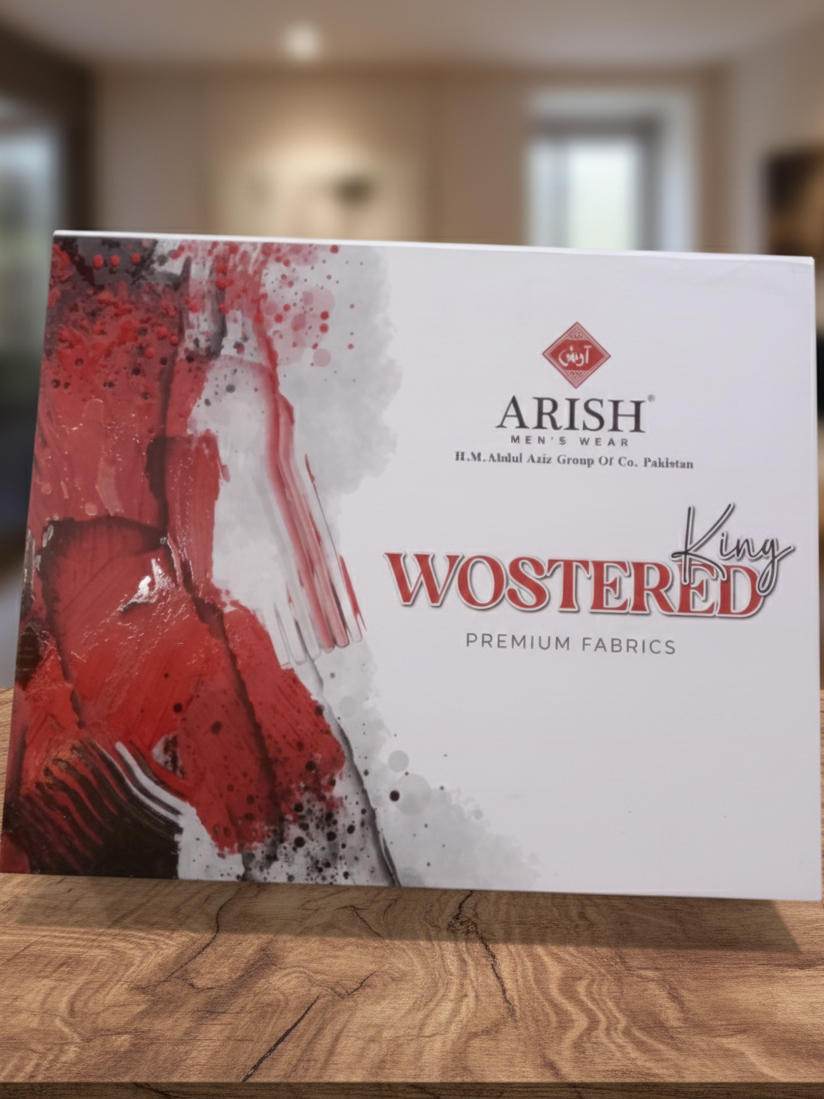 Wostered King by Arish Men's Unstitched Wash & Wear Suit WK-04