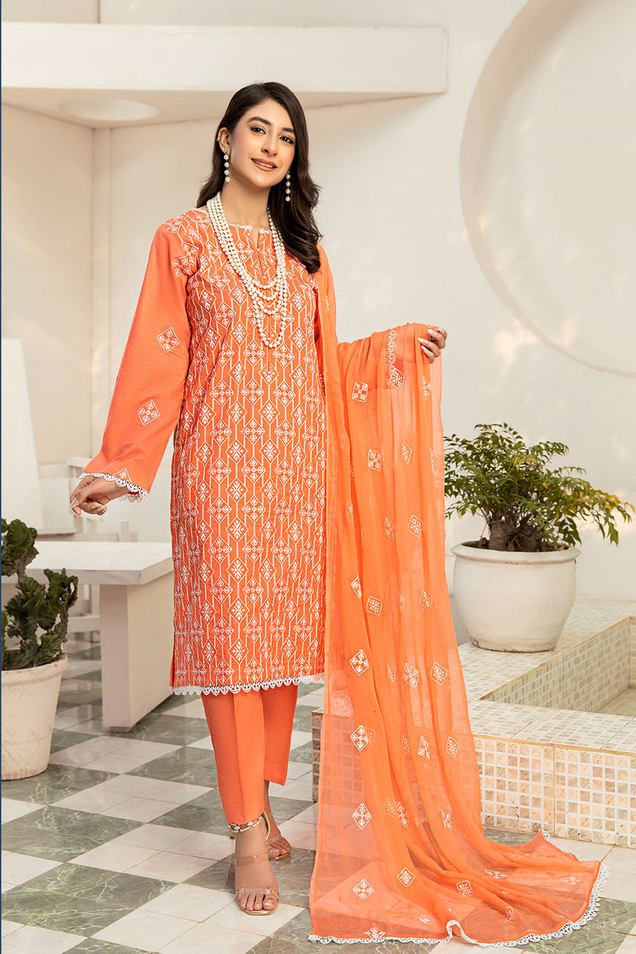 GSC-04 - SAFWA GARNET 3-PIECE EMBROIDERED COLLECTION VOL 01
