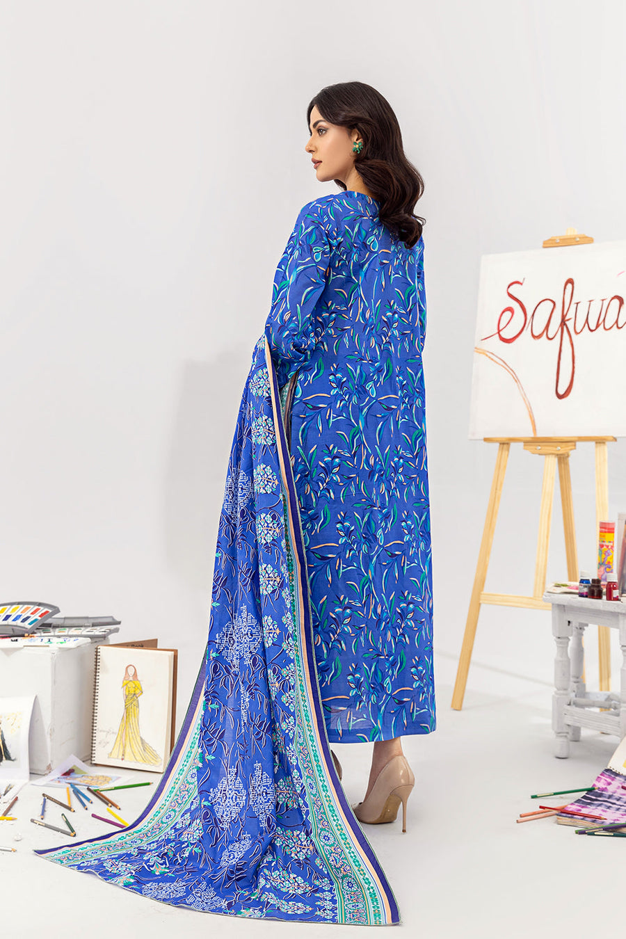 Safwa Praha Vol-06 Digital Printed Lawn Unstitched 3Pc Suit SPH-54
