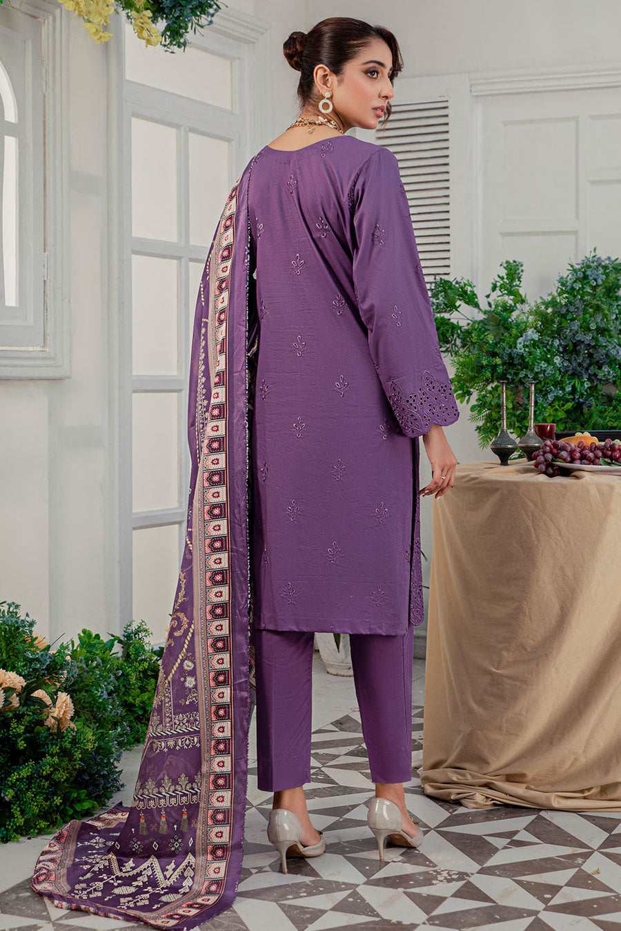 ECS-06 - SAFWA EDEN SCHIFFLI EMBROIDERED 3-PIECE COLLECTION VOL 01