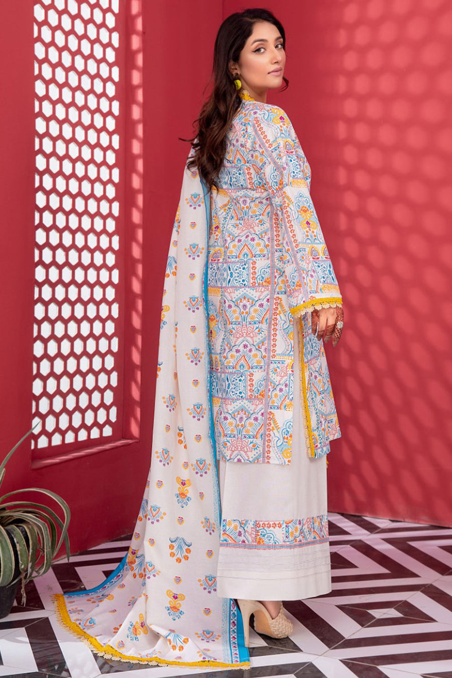 SGL-15 - SAFWA GLORIA KHADDAR 3 PIECE COLLECTION