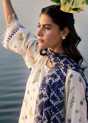 Maria.B M.Basics Embroidered Lawn Unstitched 3Pc Suit MB-01A