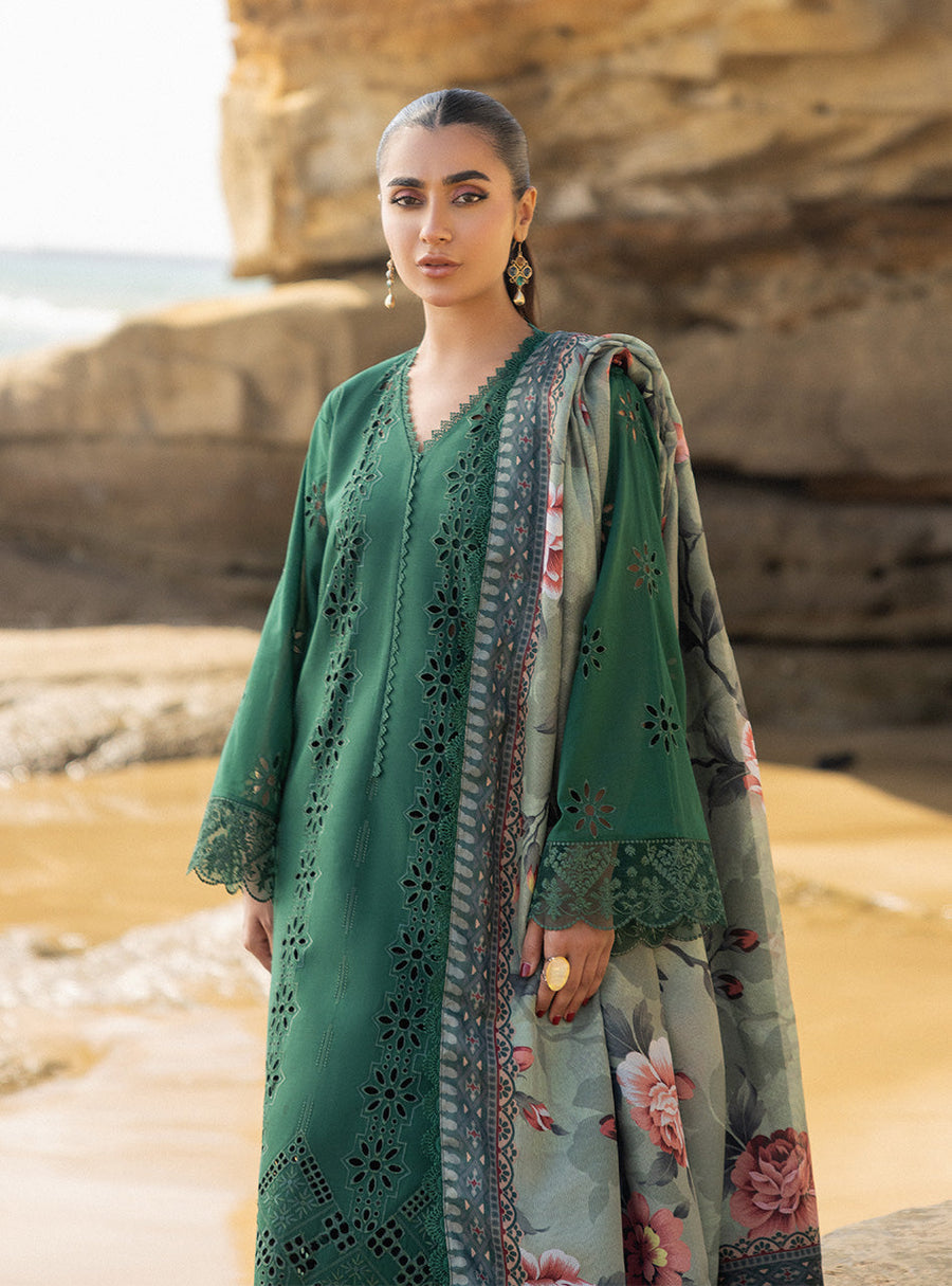 Zainab Chottani Embroidered Chikankari Lawn Unstitched 3Pc Suit D-01A Aysel