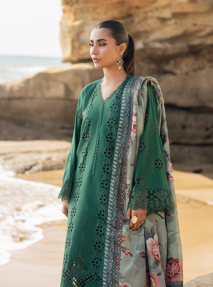 Zainab Chottani Embroidered Chikankari Lawn Unstitched 3Pc Suit D-01A Aysel