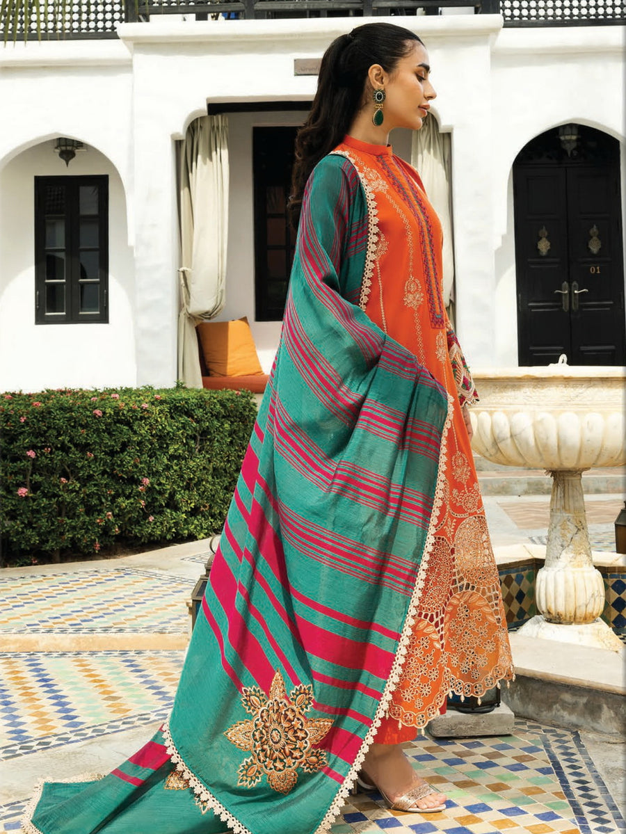 Zainab Chottani Embroidered Chikankari Lawn Unstitched 3Pc Suit D-01A Zynah