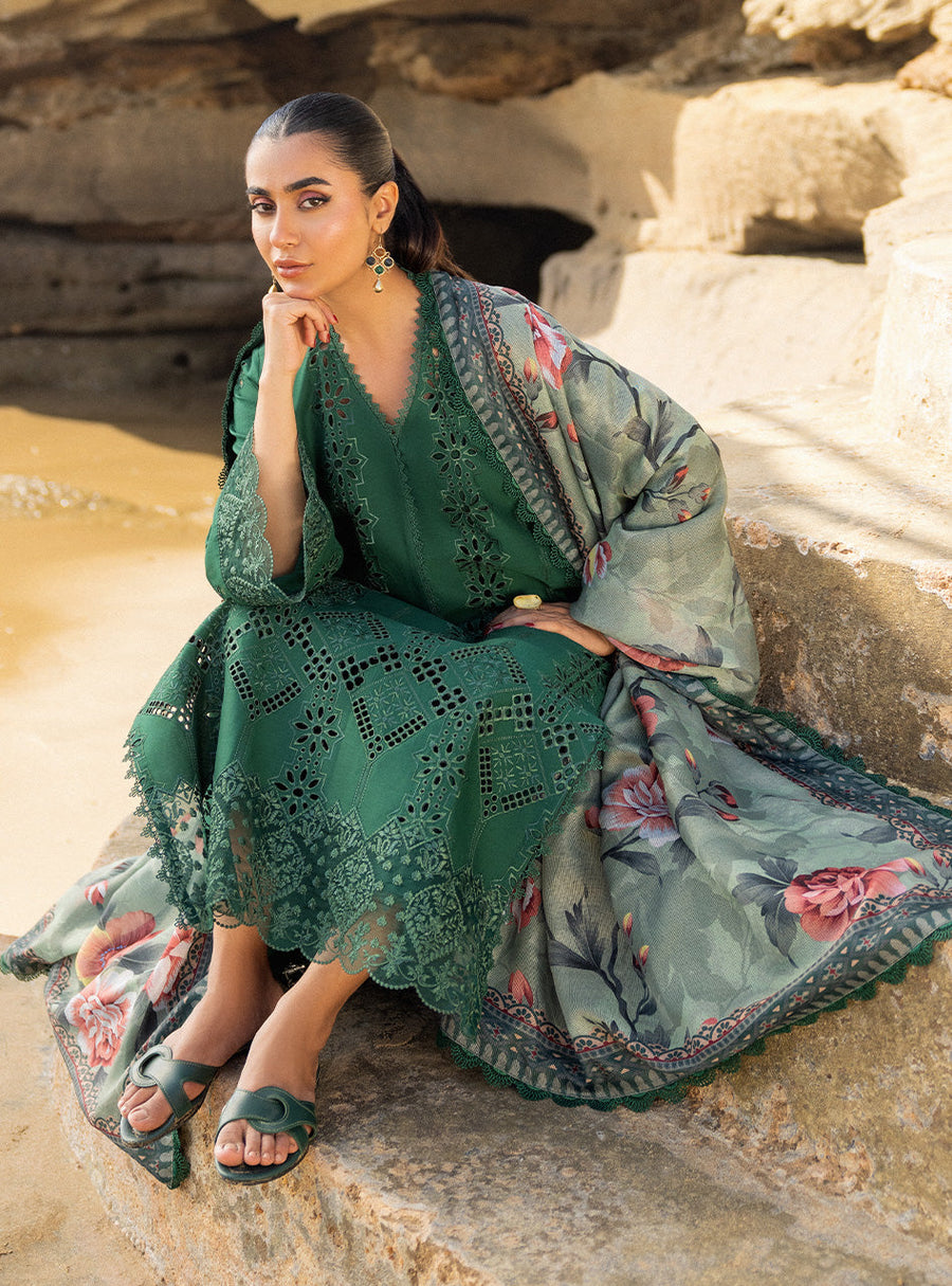 Zainab Chottani Embroidered Chikankari Lawn Unstitched 3Pc Suit D-01A Aysel