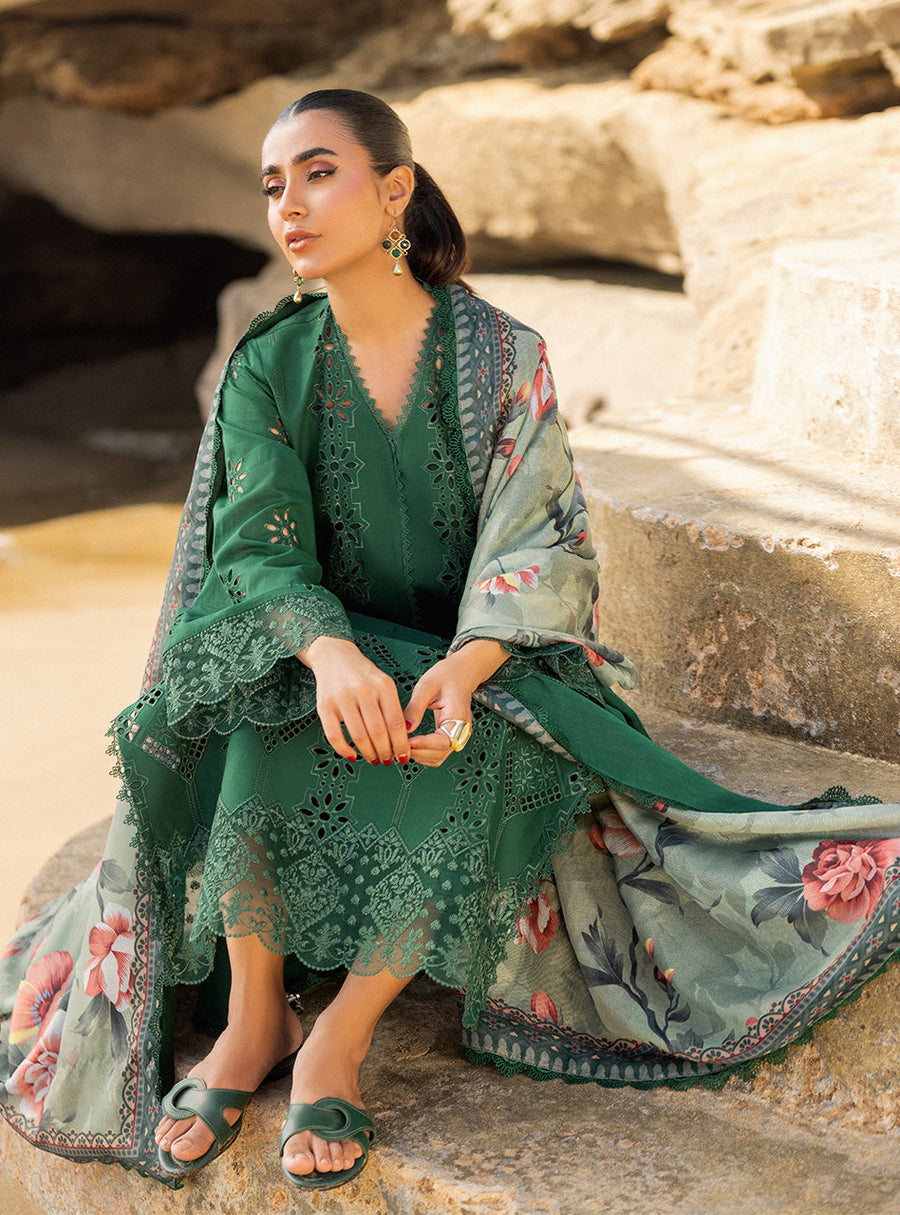 Zainab Chottani Embroidered Chikankari Lawn Unstitched 3Pc Suit D-01A Aysel