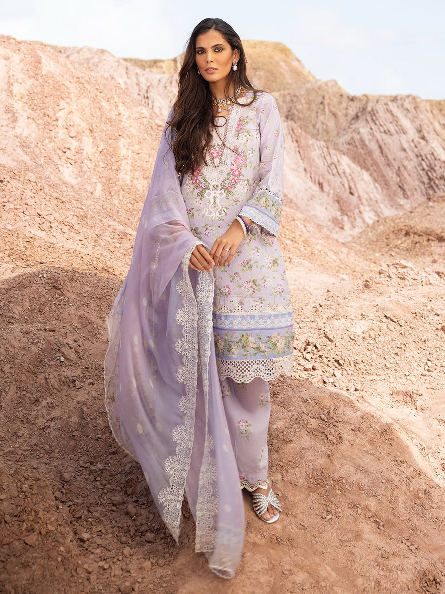 ELAF Premium Signature Embroidered Lawn Unstitched 3Pc Suit ESC-01A VIVIAN