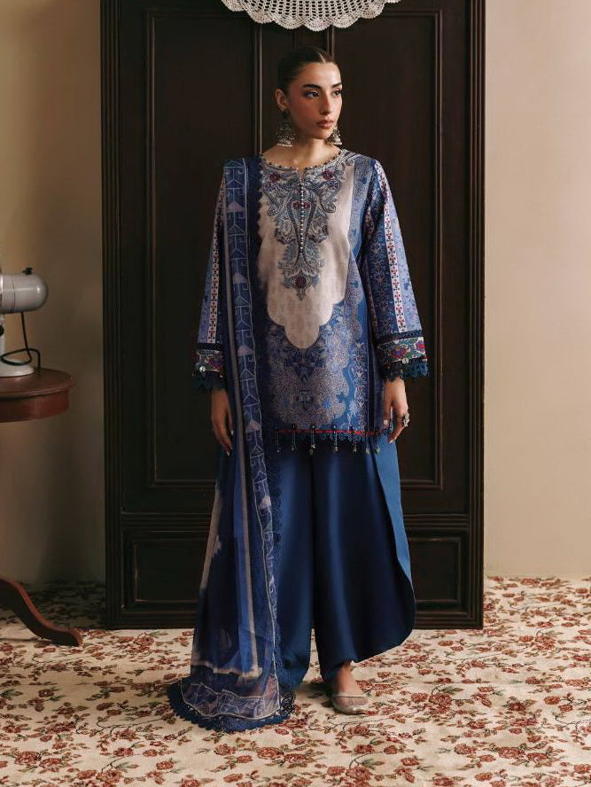 Maria B MBasics Embroidered Slub Khaddar Unstitched 3Pc Suit MB-CUSV15-01A