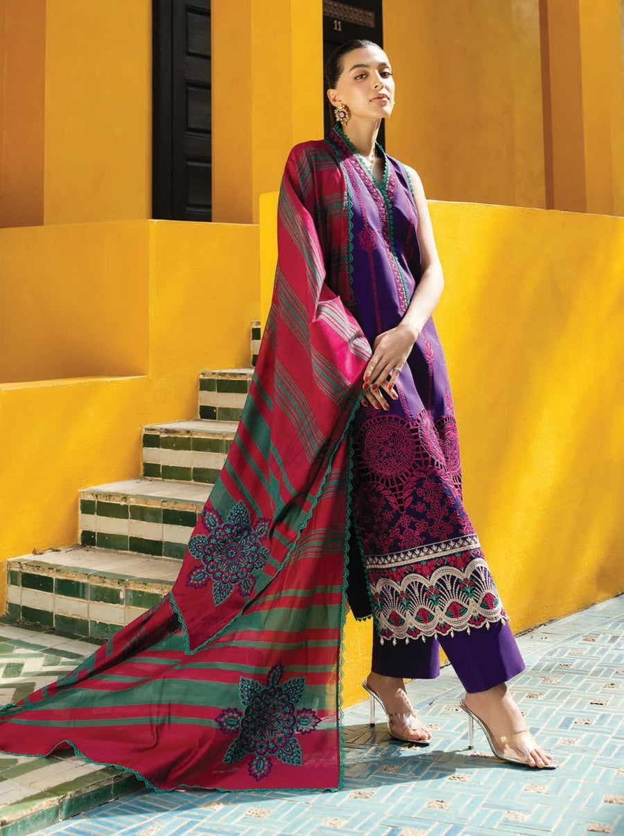 Zainab Chottani Embroidered Chikankari Lawn Unstitched 3Pc Suit D-01B Zynah