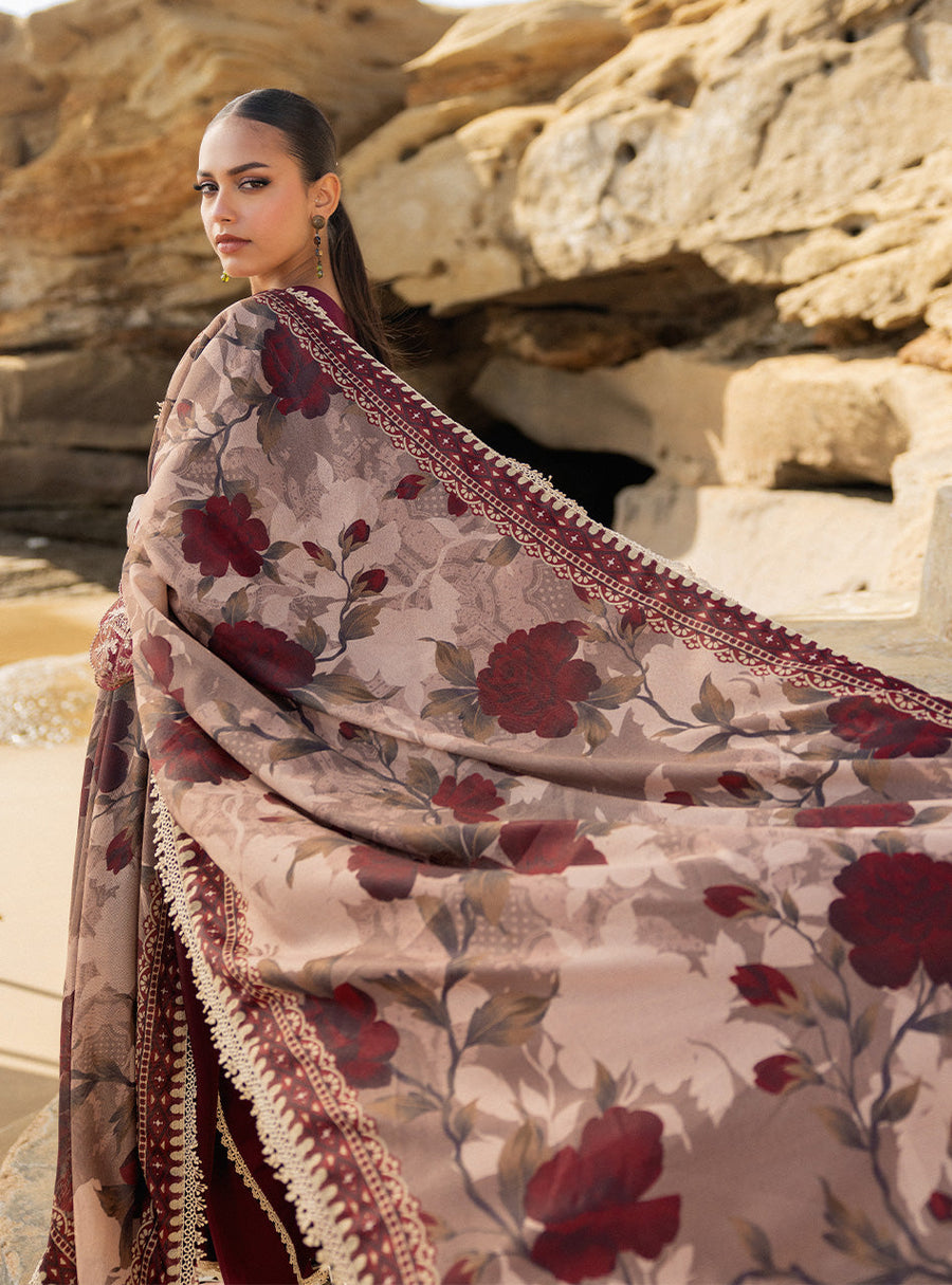 Zainab Chottani Embroidered Chikankari Lawn Unstitched 3Pc Suit D-01B Aysel