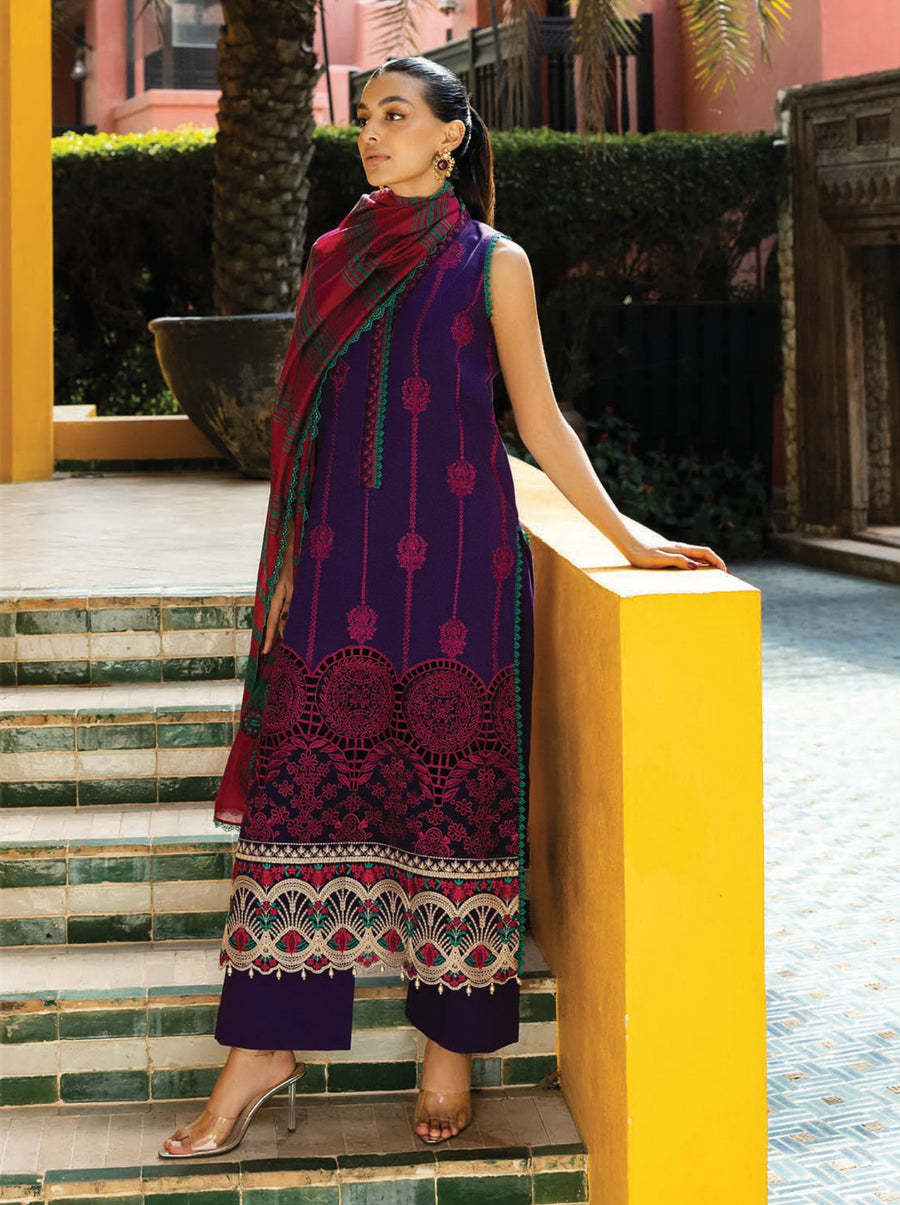 Zainab Chottani Embroidered Chikankari Lawn Unstitched 3Pc Suit D-01B Zynah