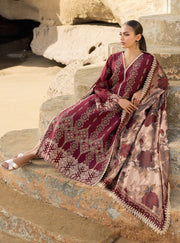 Zainab Chottani Embroidered Chikankari Lawn Unstitched 3Pc Suit D-01B Aysel