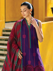 Zainab Chottani Embroidered Chikankari Lawn Unstitched 3Pc Suit D-01B Zynah
