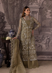 Maria Osama Khan Mystara Embroidered Organza Unstitched 3Pc Suit - Oraya