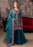 Maria Osama Khan Mystara Embroidered Organza Unstitched 3Pc Suit - Riva