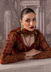 Maria Osama Khan Mystara Embroidered Organza Unstitched 3Pc Suit - Vanta