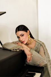 Alizeh Aymal Embroidered Chiffon Unstitched 3Pc SuitAF-BHM-4072-Javi