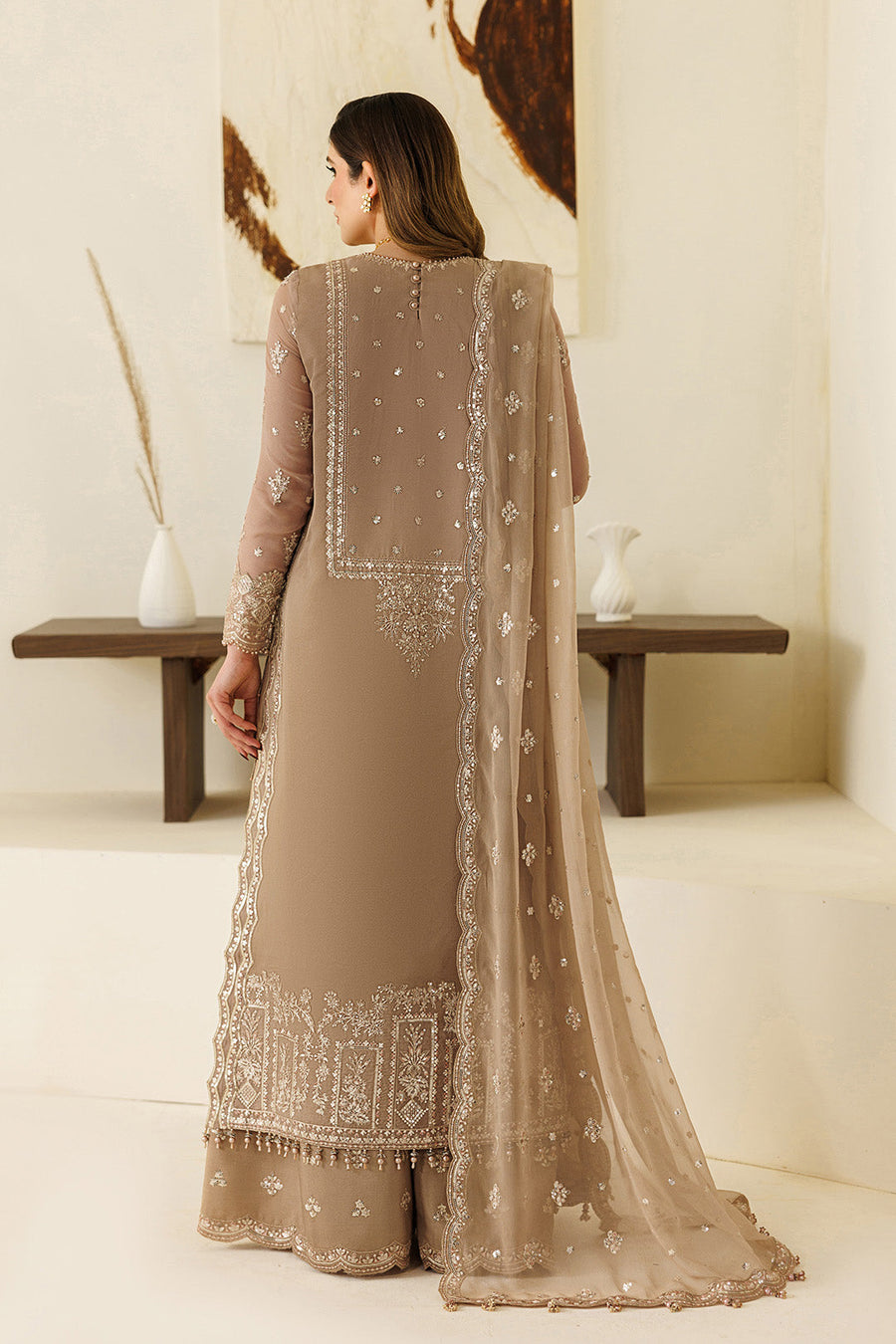 Alizeh Aymal Embroidered Chiffon Unstitched 3Pc Suit AF-BHM-4069-Dise