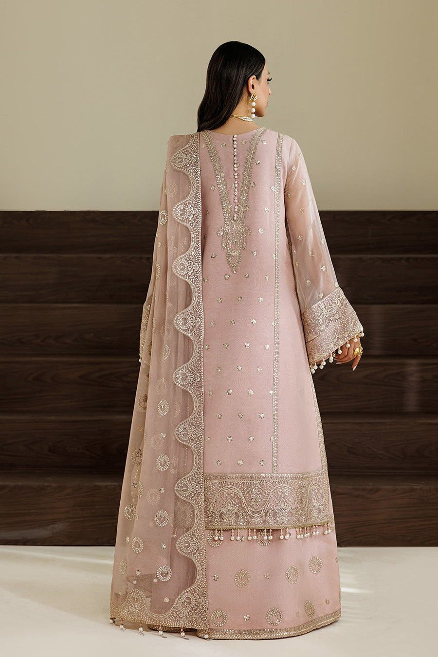 Alizeh Aymal Embroidered Chiffon Unstitched 3Pc SuitAF-BHM-4076-Reef
