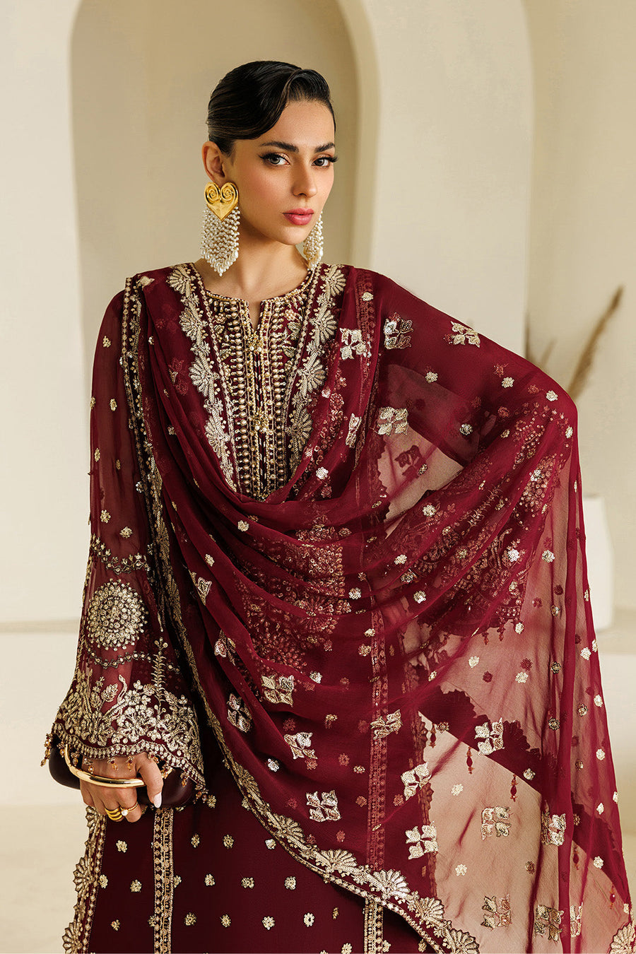 Alizeh Aymal Embroidered Chiffon Unstitched 3Pc SuitAF-BHM-4071-Lira
