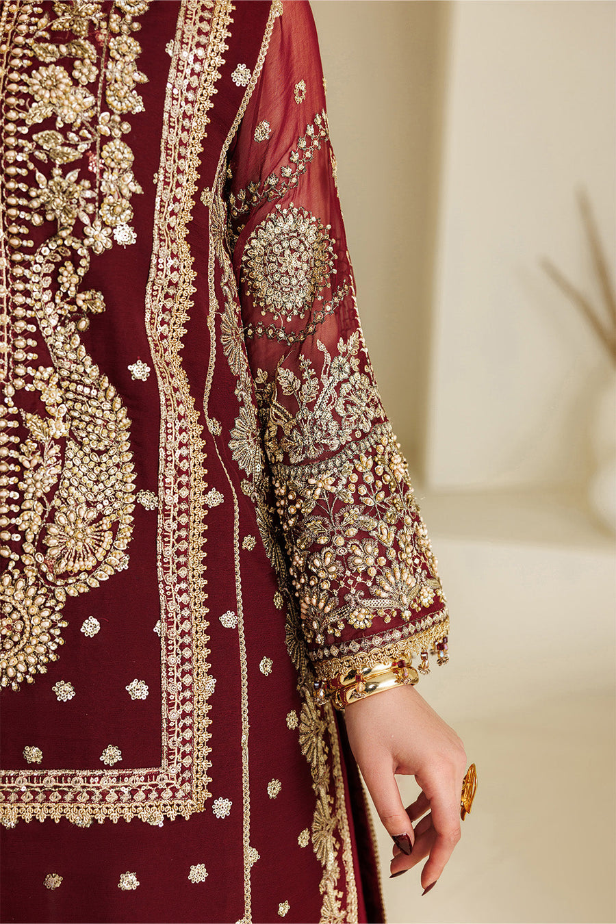 Alizeh Aymal Embroidered Chiffon Unstitched 3Pc SuitAF-BHM-4071-Lira