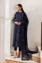 Zarif Nourah Embroidered Luxury Chiffon Unstitched 3Pc Suit - SARAYA
