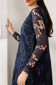 Zarif Nourah Embroidered Luxury Chiffon Unstitched 3Pc Suit - SARAYA