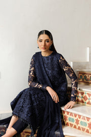 Zarif Nourah Embroidered Luxury Chiffon Unstitched 3Pc Suit - SARAYA