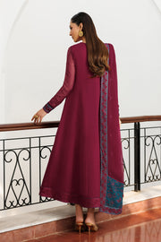 Zarif Nourah Embroidered Luxury Chiffon Unstitched 3Pc Suit - MAHAL