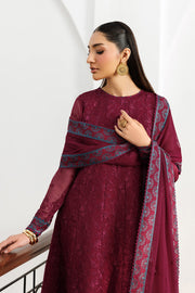 Zarif Nourah Embroidered Luxury Chiffon Unstitched 3Pc Suit - MAHAL