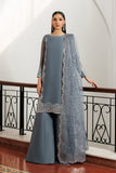Zarif Nourah Embroidered Luxury Chiffon Unstitched 3Pc Suit - ZARMINA