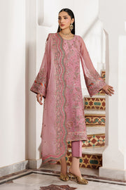 Zarif Nourah Embroidered Luxury Chiffon Unstitched 3Pc Suit - SHAYRA
