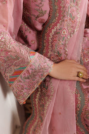 Zarif Nourah Embroidered Luxury Chiffon Unstitched 3Pc Suit - SHAYRA