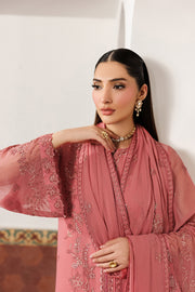 Zarif Nourah Embroidered Luxury Chiffon Unstitched 3Pc Suit - ANGORA