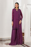 Zarif Nourah Embroidered Luxury Chiffon Unstitched 3Pc Suit - WADHAI