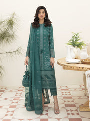 Afrozeh Festive Unstitched Chikankari Lawn 3Pc Suit AL-23-V3-04 Tiffany Blue