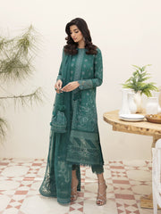 Afrozeh Festive Unstitched Chikankari Lawn 3Pc Suit AL-23-V3-04 Tiffany Blue