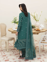 Afrozeh Festive Unstitched Chikankari Lawn 3Pc Suit AL-23-V3-04 Tiffany Blue