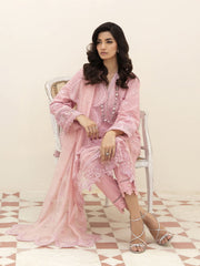 Afrozeh Festive Unstitched Chikankari Lawn 3Pc Suit AL-23-V3-02 Peony