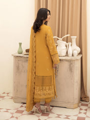 Afrozeh Festive Unstitched Chikankari Lawn 3Pc Suit AL-23-V3-03 Goldenrod