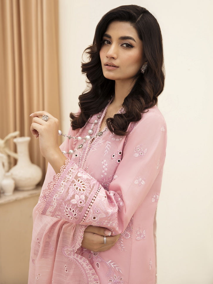 Afrozeh Festive Unstitched Chikankari Lawn 3Pc Suit AL-23-V3-02 Peony